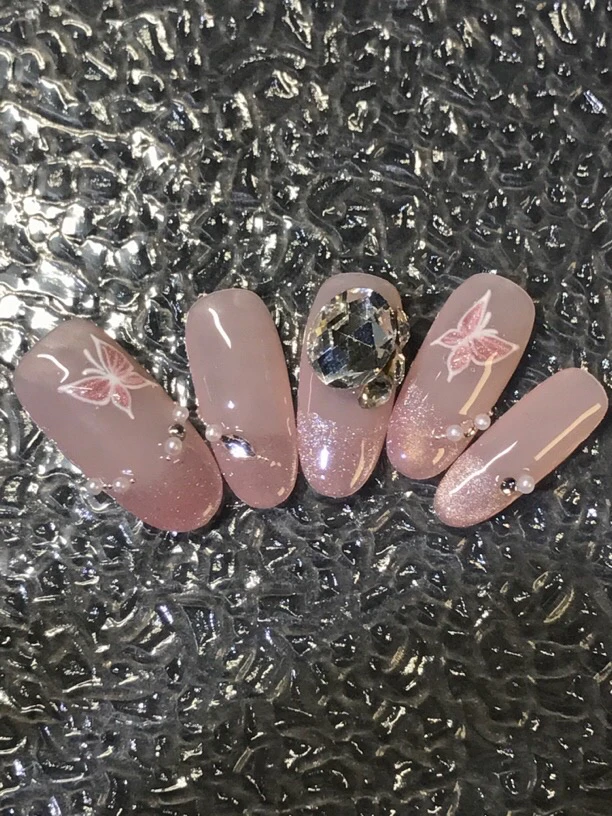 （直播间链接）新年美甲秋冬氛围感穿戴甲（自主下单发盲盒）