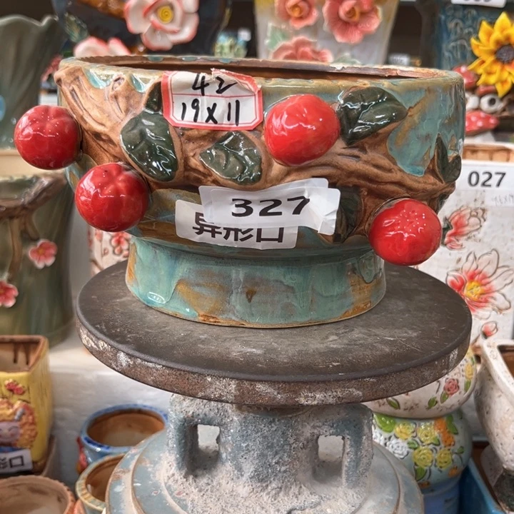 紫砂花盆粗陶材质多肉花盆