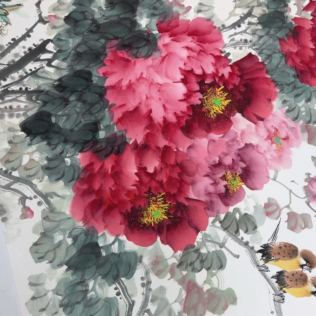 国画国画作品山水花鸟纯手绘