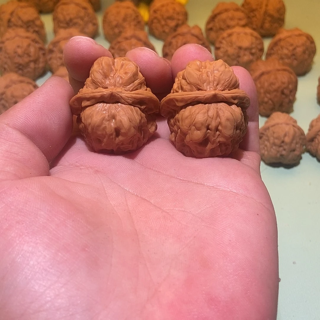 文玩核桃吊坠骑****弹蛤蟆头37一对全品