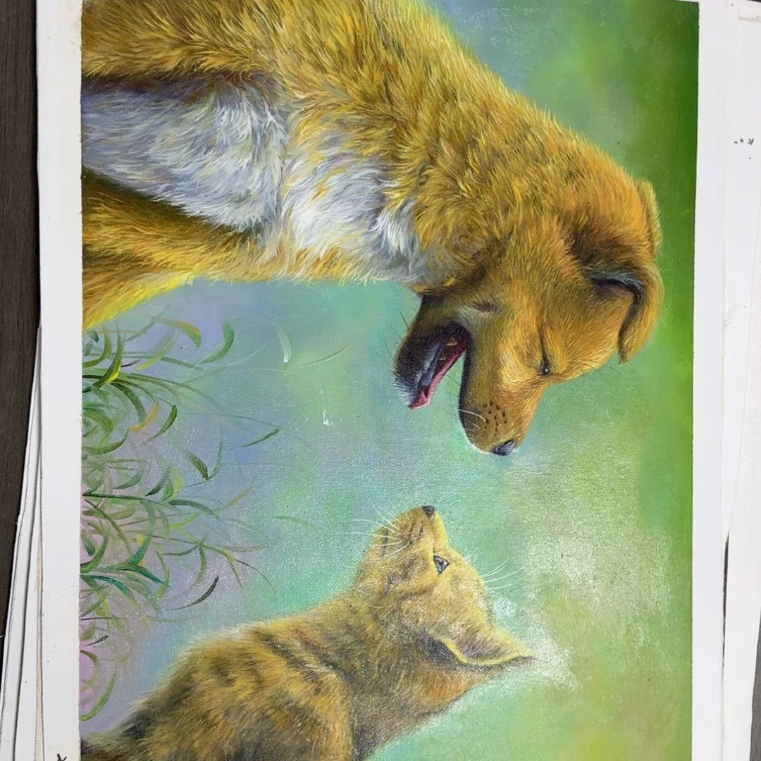 油画加油加油努力加油加油