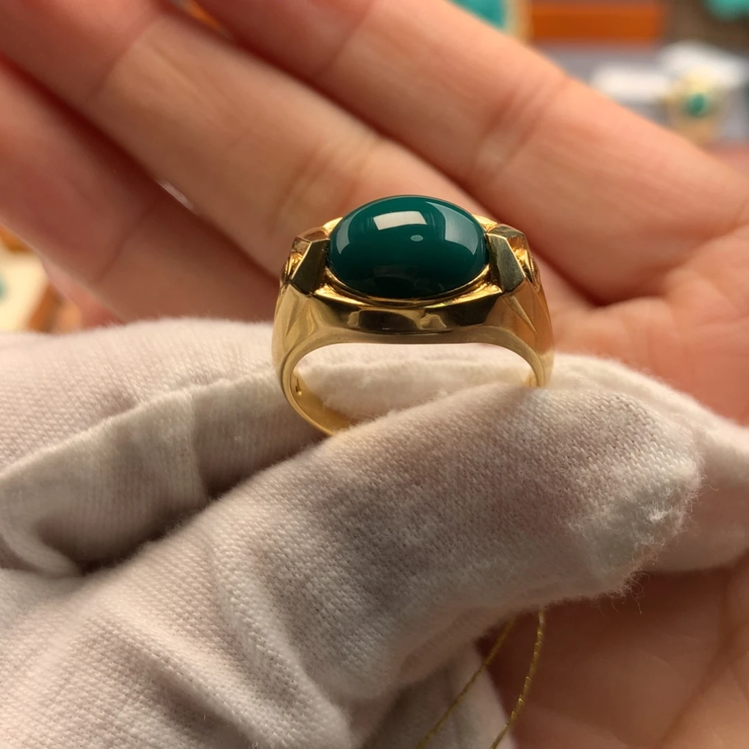 绿松石18K金镶嵌绿松石