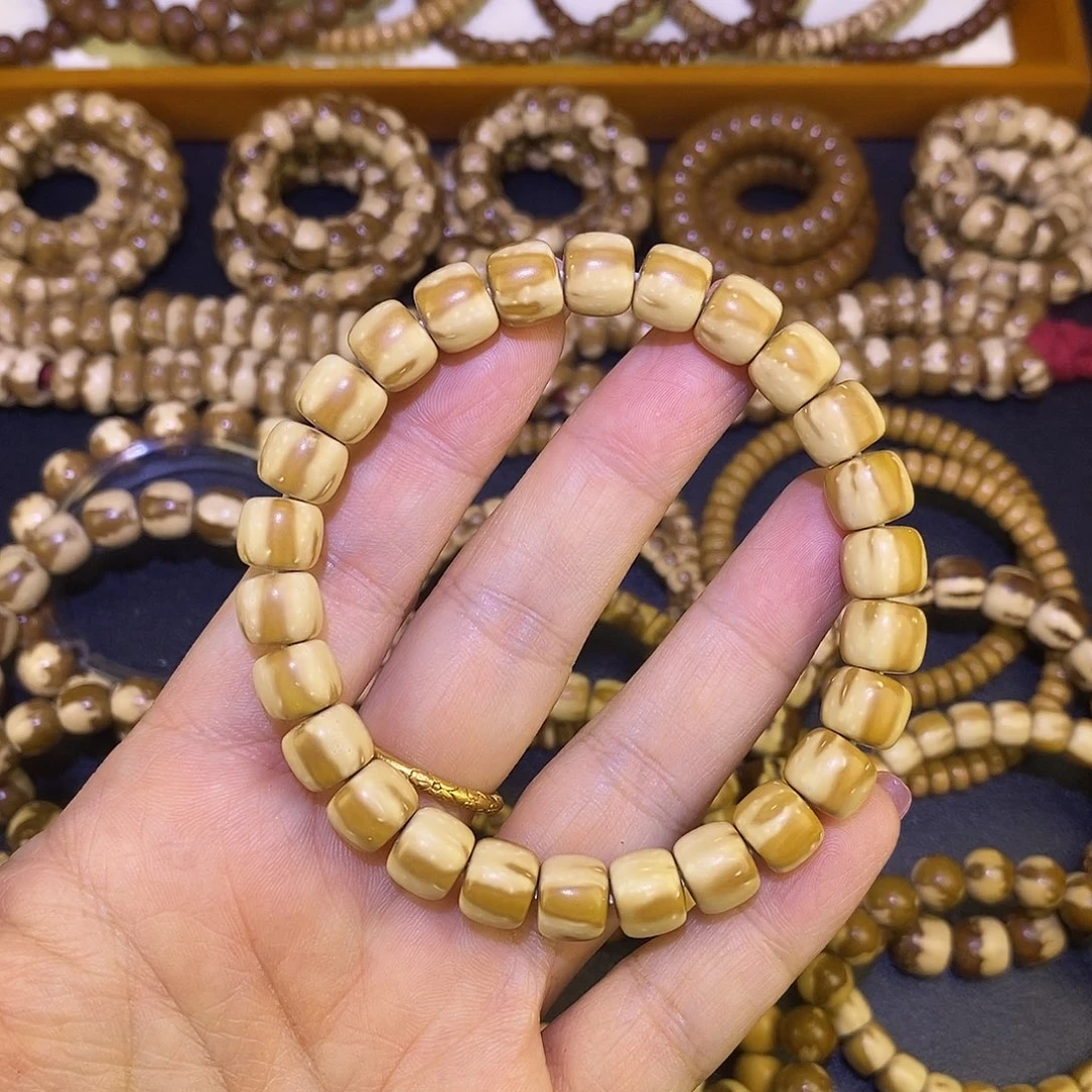 手串紫金鼠9.4三花纯实心花皮老型紫金鼠手串