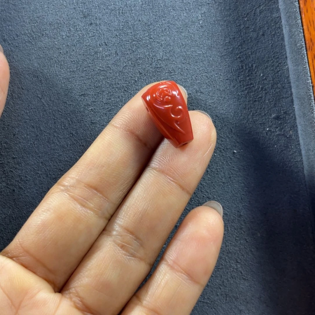 南红玛瑙三通未镶嵌叔****༽