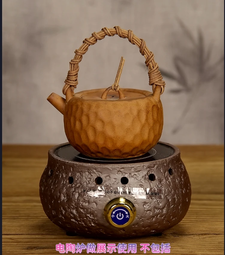 （川冶）手工锤纹提梁壶240cc煮茶壶复古家用烧水壶泡茶壶日式