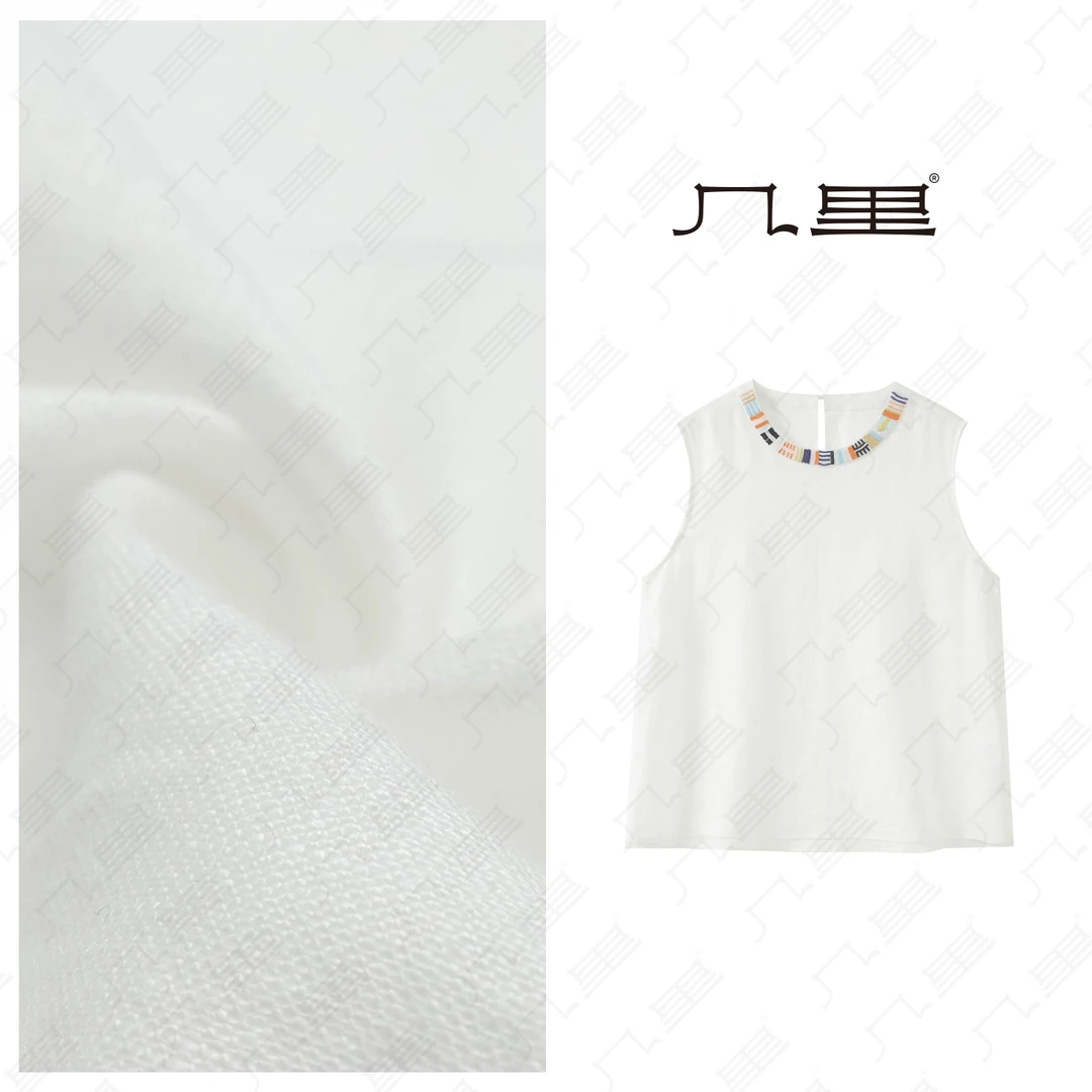 几里与麻 韩系圆领拼色无袖背心 衣长60 胸围101 2061058