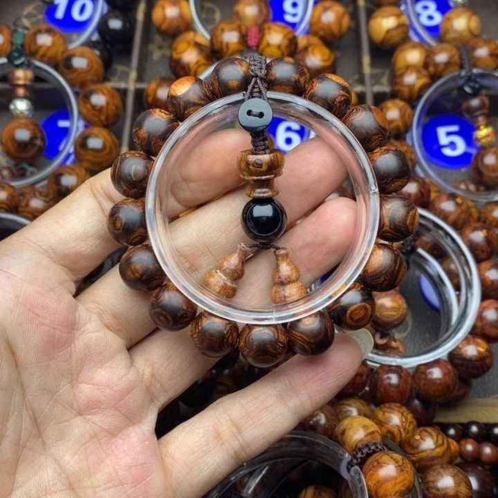 你***爸黄花梨/降香黄檀手串/手链1.2鬼脸