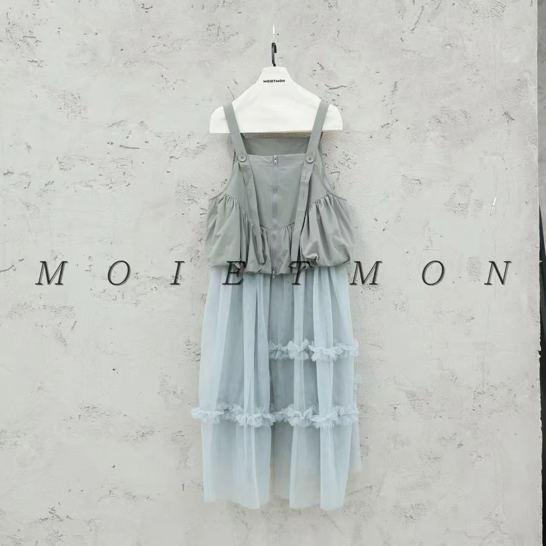 Moi et mon冬季新款现在设计师款吊带纱裙休闲百搭舒适吊带纱裙