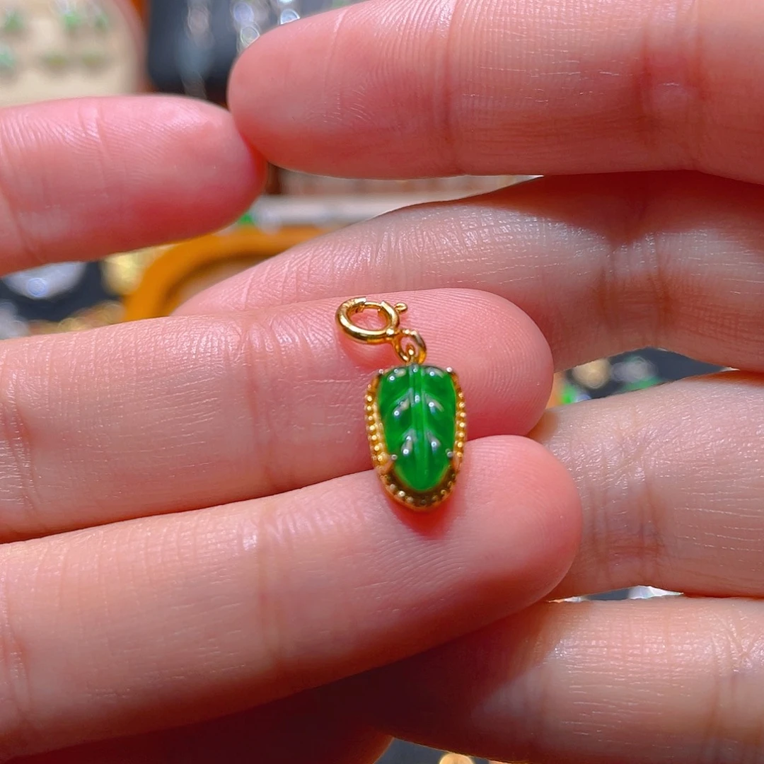 翡翠银S925镶嵌吊坠(不含链)