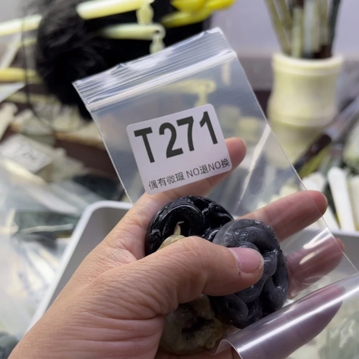 蛇纹石玉发饰合金冰*娃