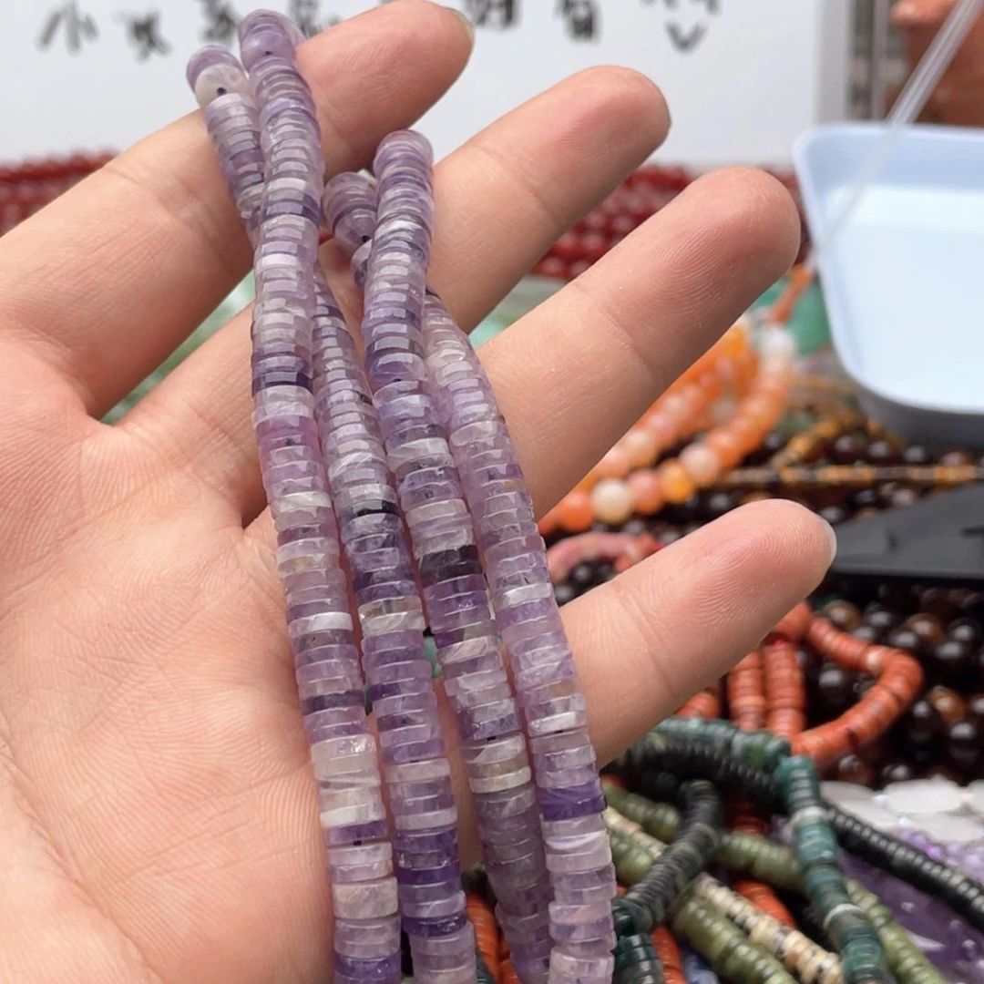 登***宝玛瑙/玉髓合金珠宝半成品打包5条6*1mm紫水隔片