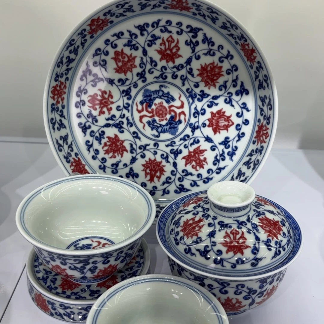 开***心景德镇陶瓷五件套
