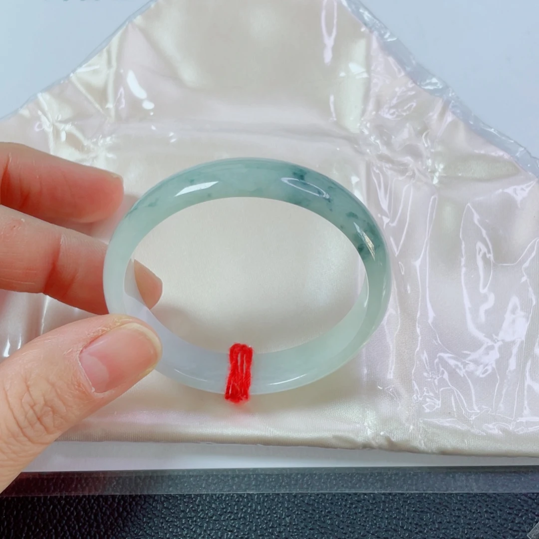 翡翠未镶嵌手镯贵妃镯53.5宽13.2厚7.5