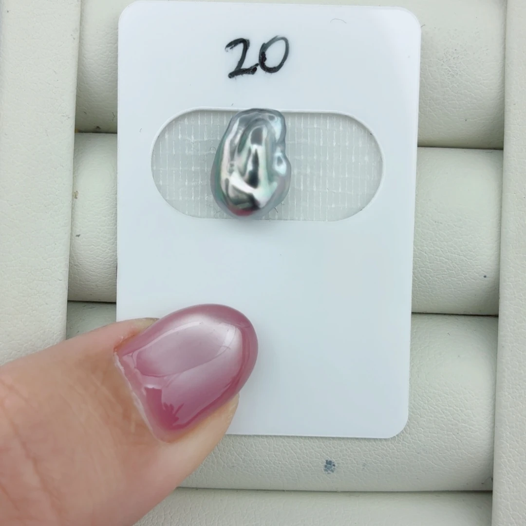 强***强海水珍珠裸珠海水珍珠炫彩大溪地keshi裸珠