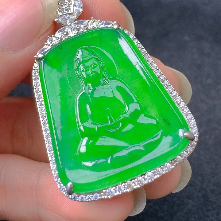 翡翠银S925镶嵌颈饰