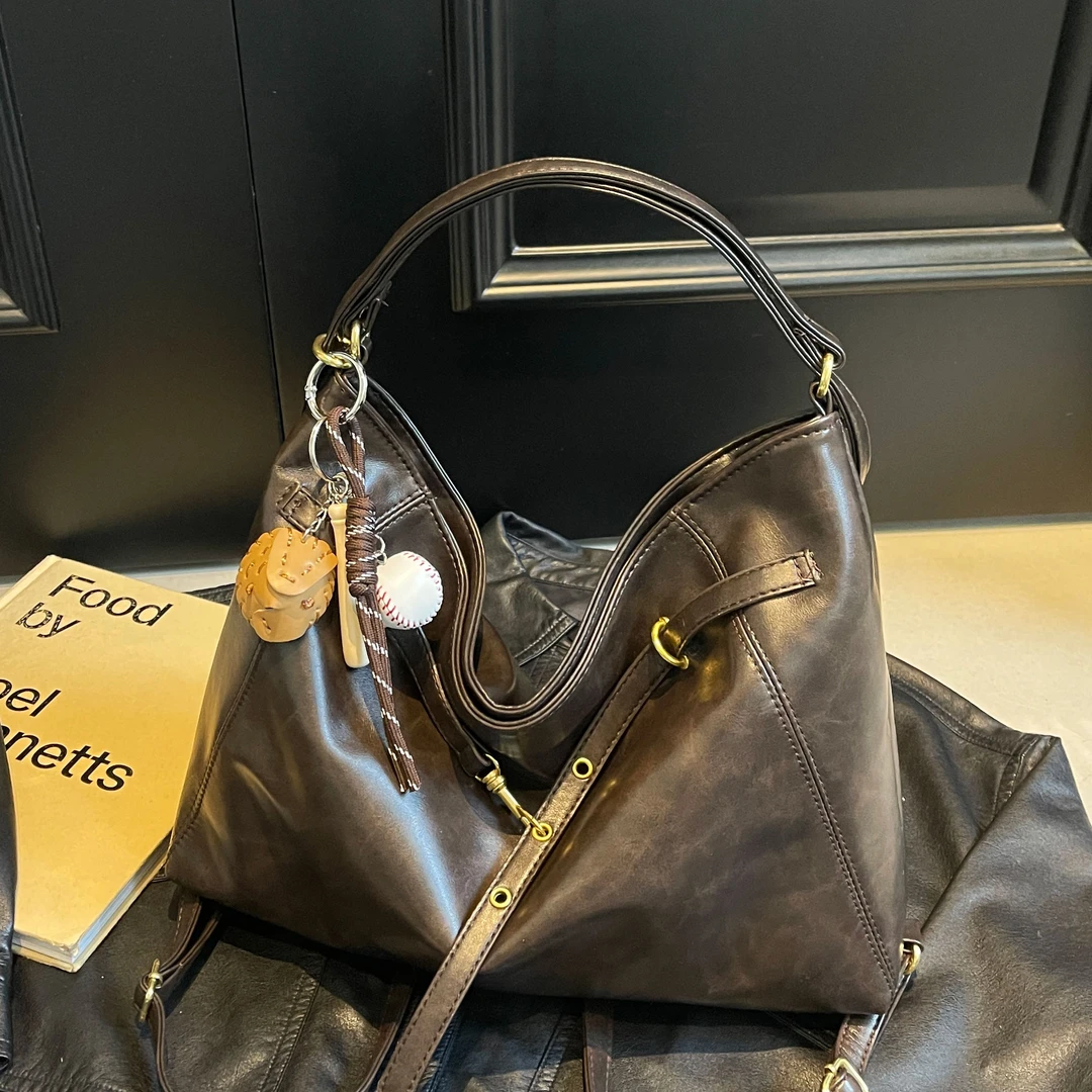 时尚大容量单肩斜挎双背三合一托特包女士背包学生上课上课通勤包