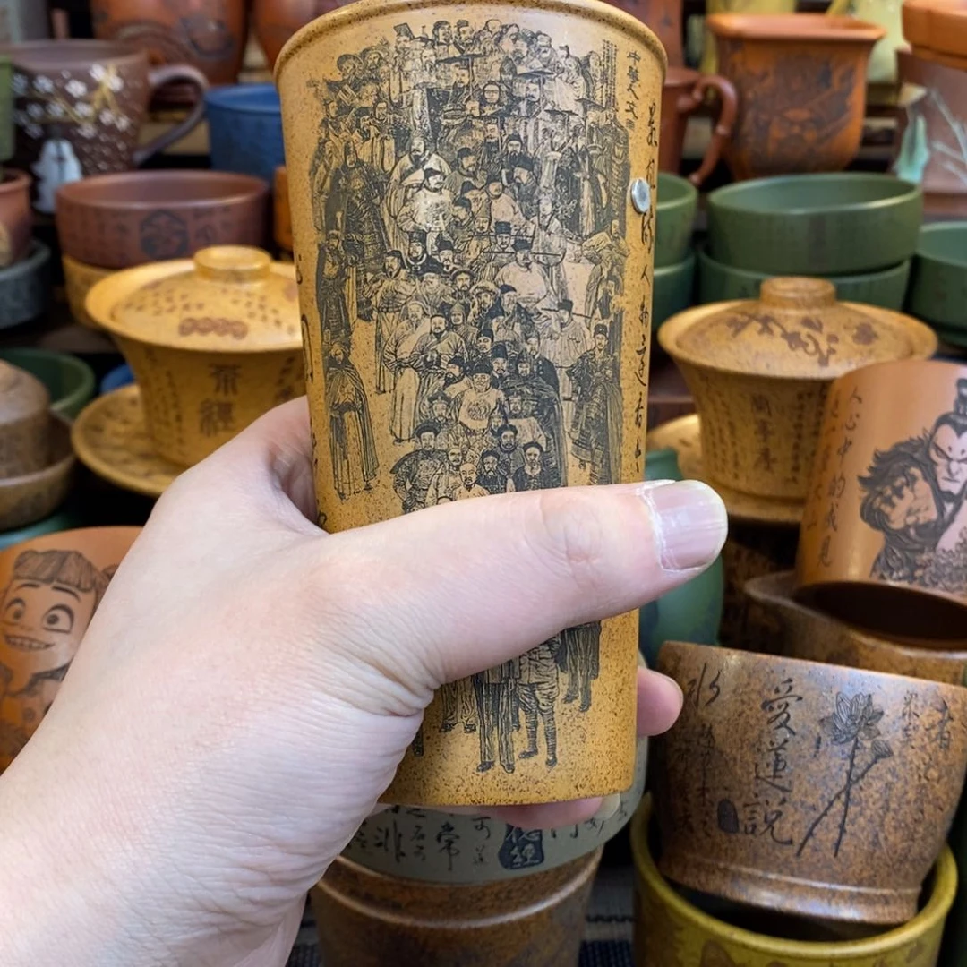 紫砂杯子宜兴全手工紫砂杯