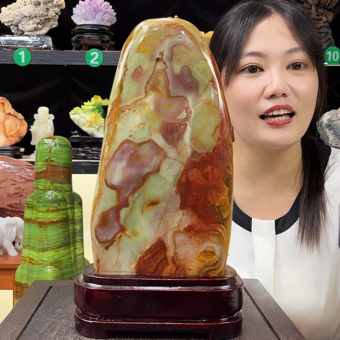 燕***子玉玉石家居摆件装饰