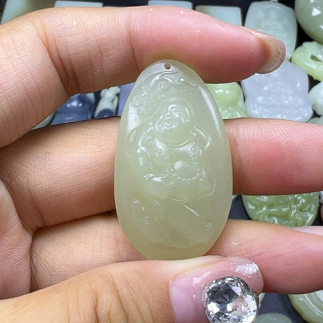 和田玉未镶嵌吊坠(不含链)