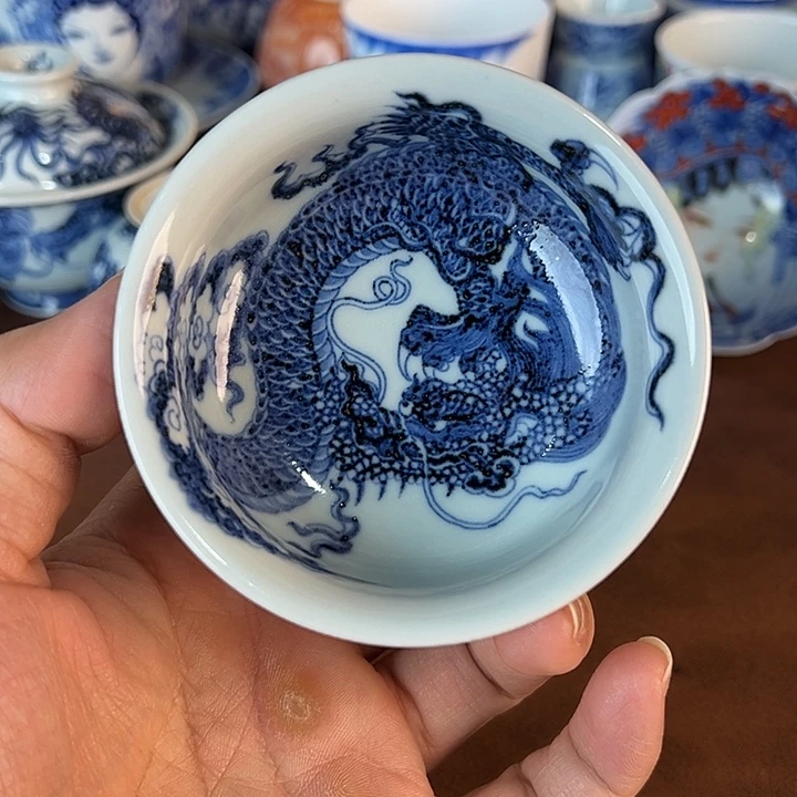 没***达瓷片景德镇全手工手绘陶瓷