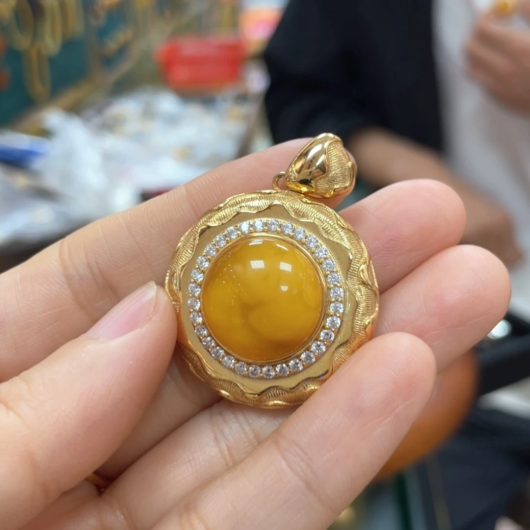 银S925镶嵌颈饰蜜蜡