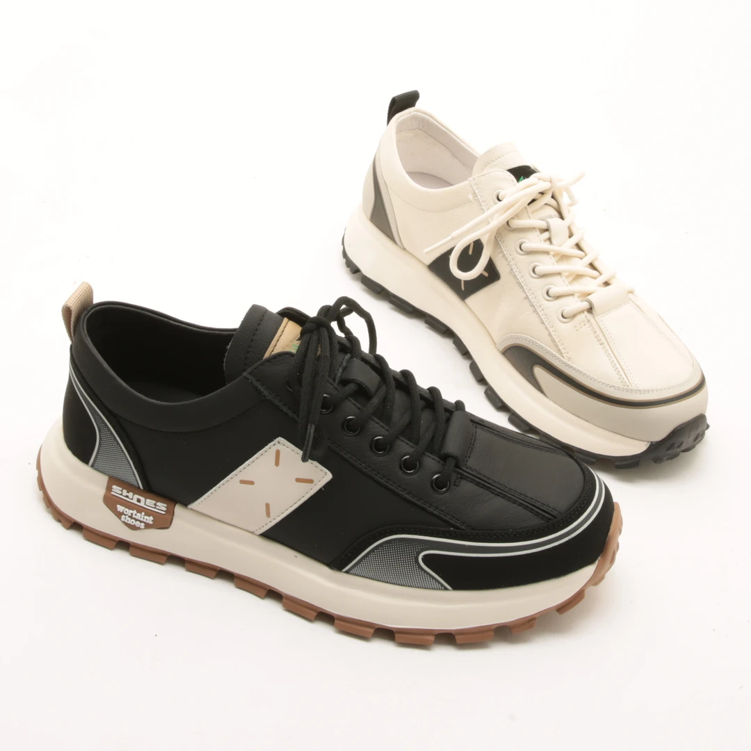 5659春秋新韩流休闲阿甘鞋男士厚底时尚软底系带工装男鞋