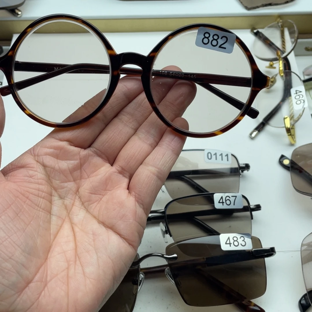 茶水晶全框眼镜 882