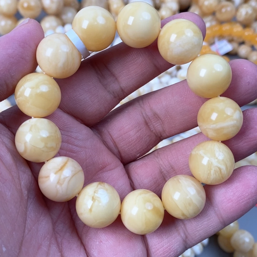 蜜蜡未镶嵌珠宝奇石17mm 36g
