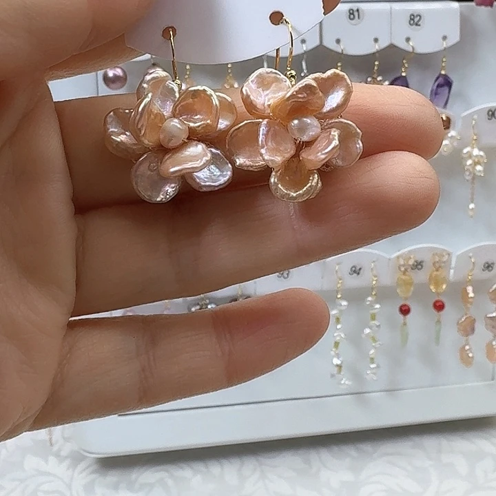 淡水珍珠乐乐银S925镶嵌石*