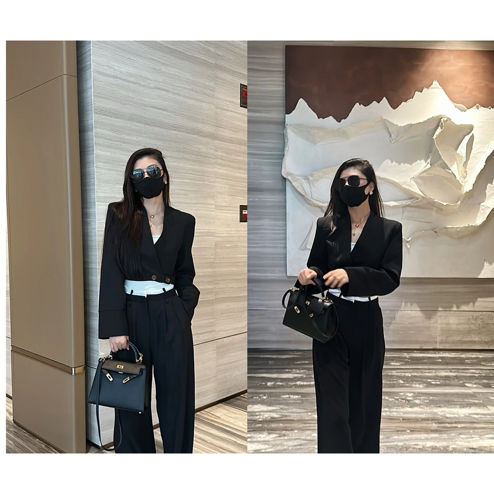 楚楚君~【自在如风】WT32148短款设计款西装外套