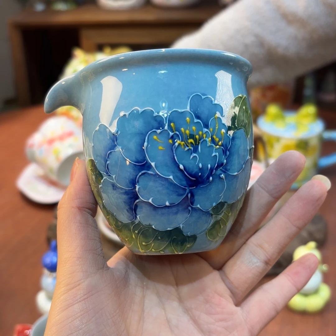 景德镇手绘高温釉下彩陶瓷茶具