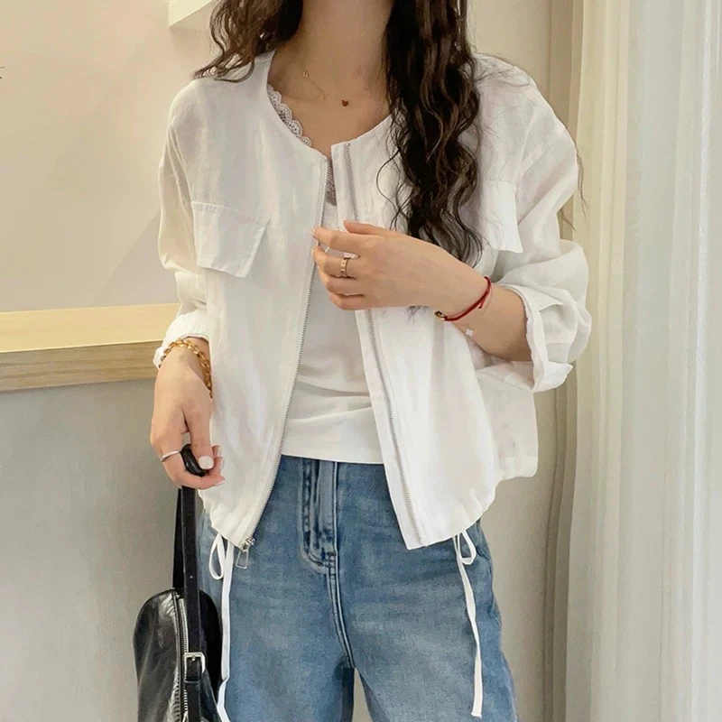 糖果色工装苎麻衬衫女欧洲站2025早春新款欧货女装时尚洋气上衣潮