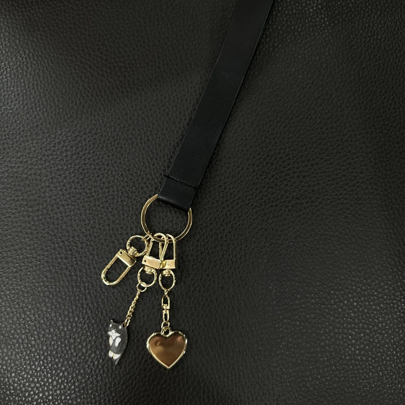 【FANG BH】简约爱心小猫裤链扣