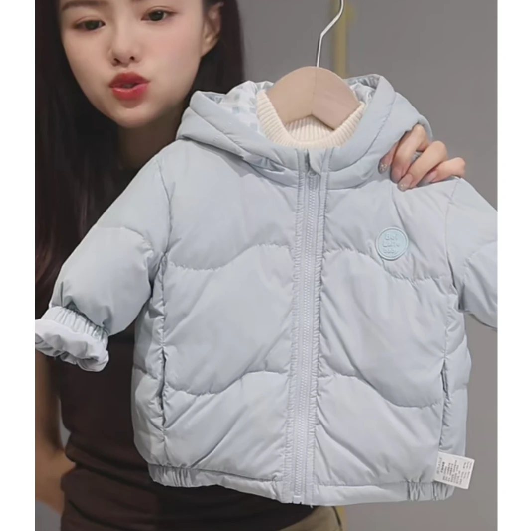 【三防石墨烯带帽羽绒】婴儿童衣服宝宝羽绒外套秋冬白鸭绒轻薄H26