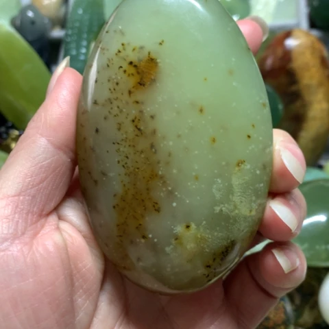 蛇纹石玉未镶嵌手把件