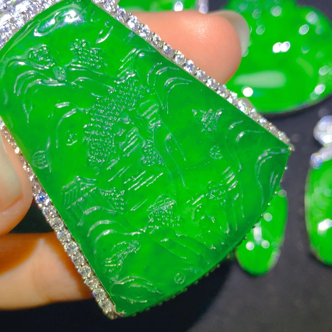 翡翠银S925镶嵌颈饰