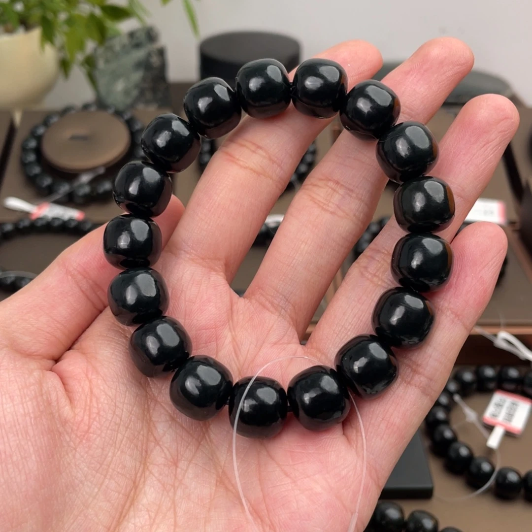 和田玉未镶嵌手链塔青二细料