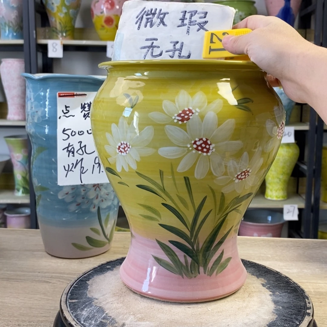 景德镇手工手绘陶瓷花盆