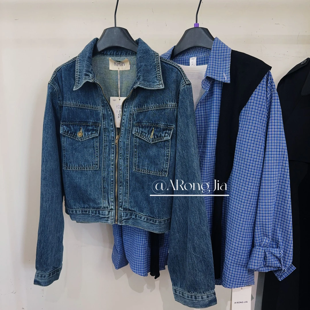 【ARONG阿荣家】牛仔外套02651-中蓝色-F