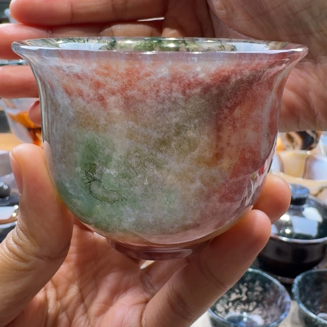 羽***凡玛瑙/玉髓未镶嵌玛瑙茶杯