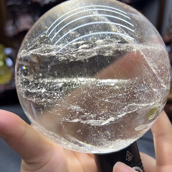 水晶珠宝半成品未镶嵌千层冰花