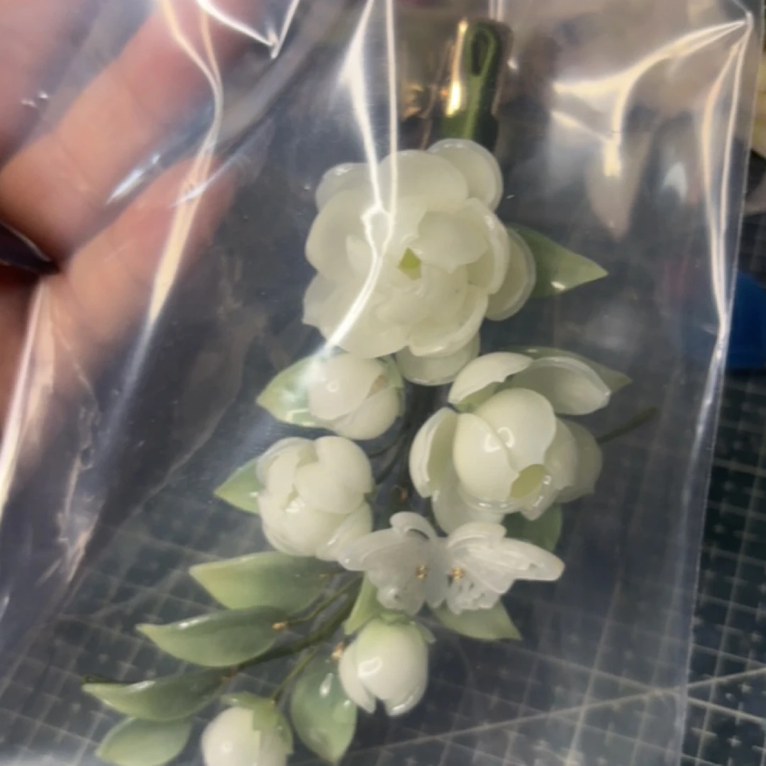 田不拉几手作热缩茉莉花发簪