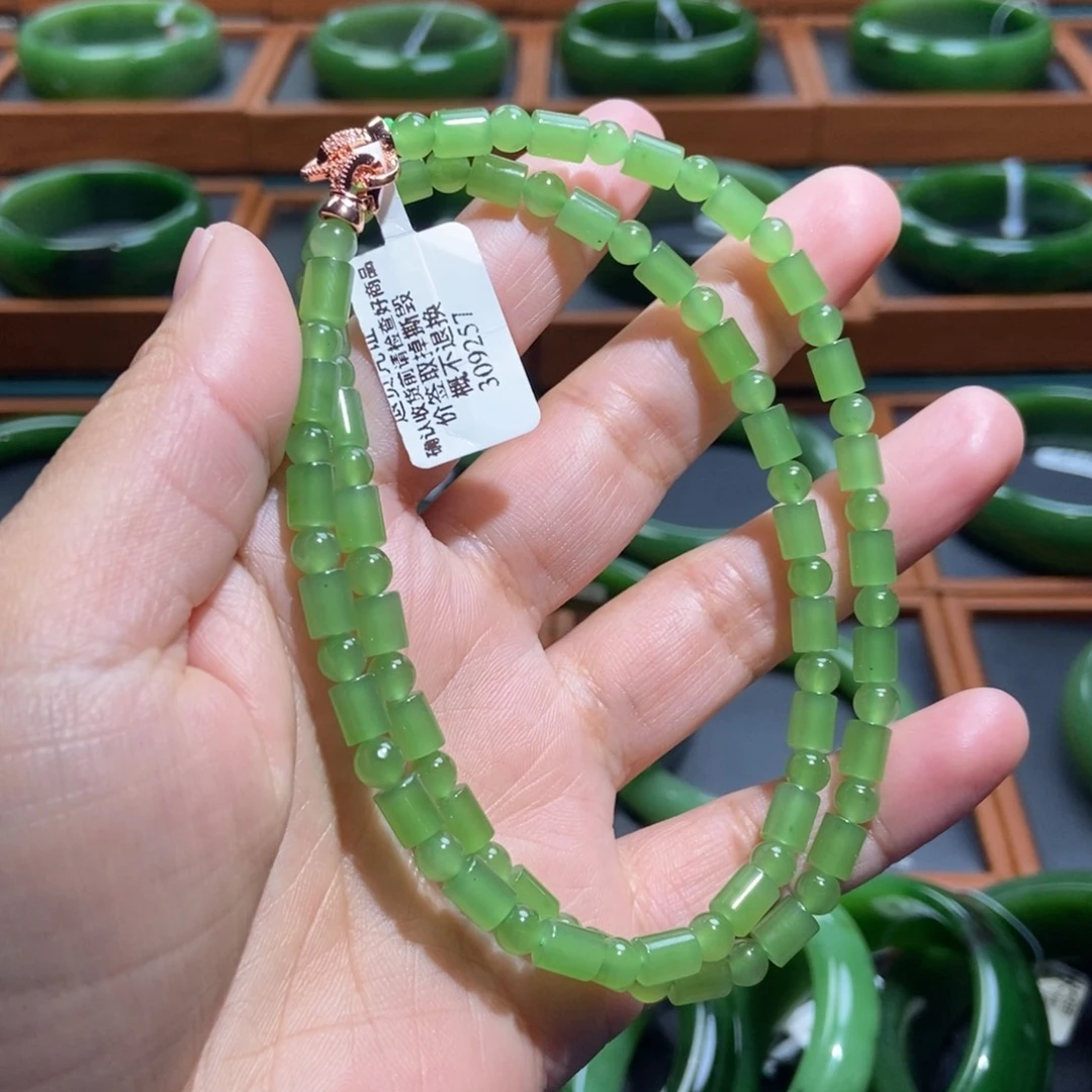 和田玉（碧玉）未镶嵌项链乌兰海卡5