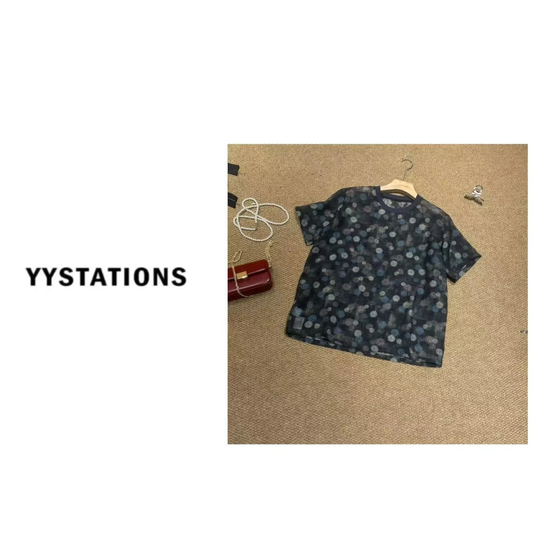 YYSTATIONS 【小圆圈！】圆领彩色波点别致气质百搭显瘦上衣-60222