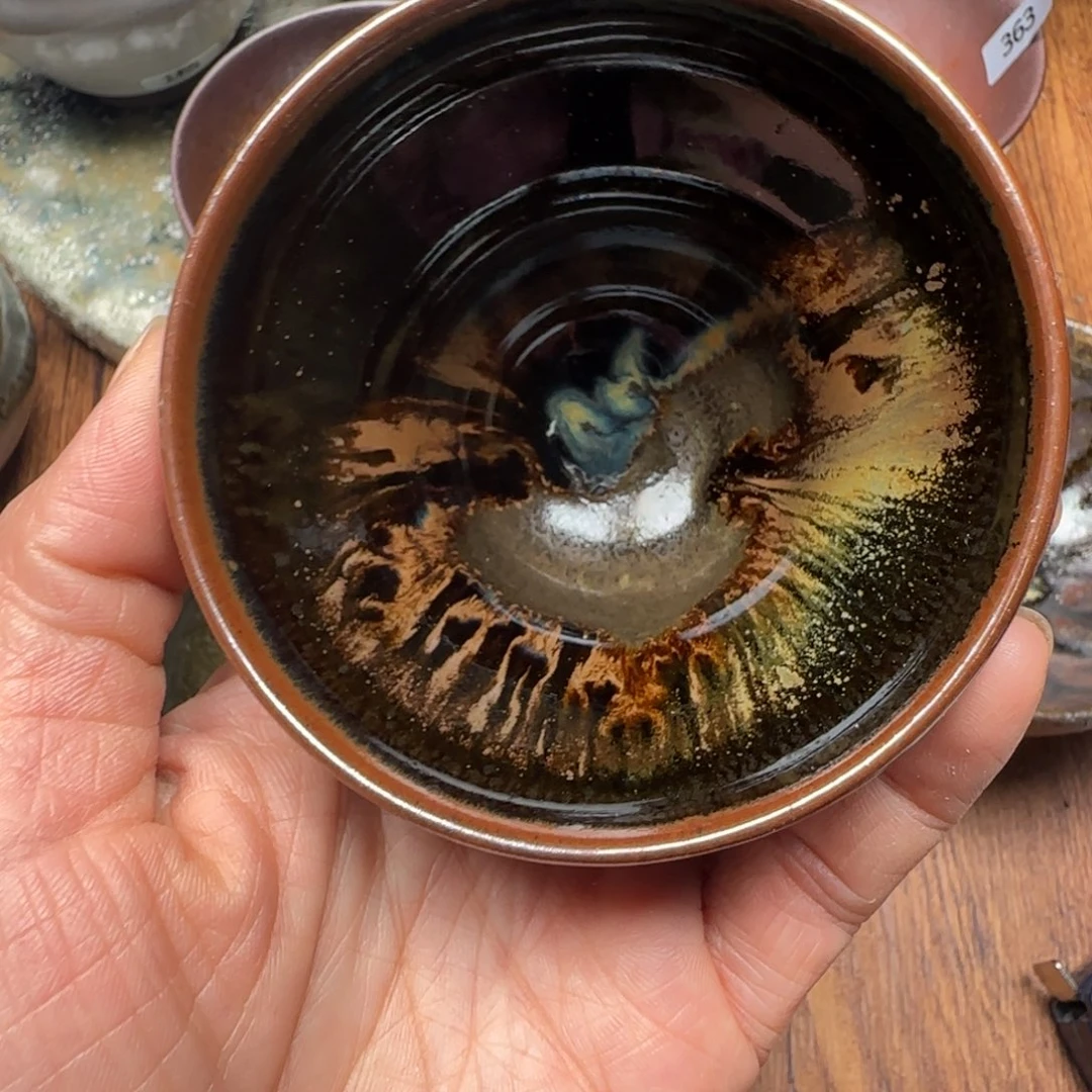 柴烧建盏茶盏茶杯173