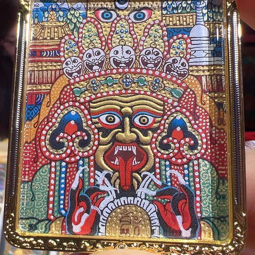 吊坠手绘热贡唐卡扎基拉姆