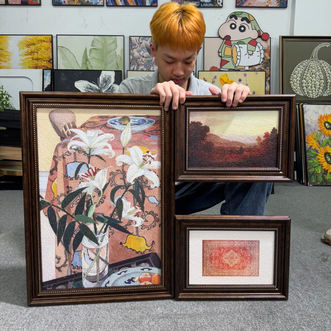 法式美式复古风格客厅餐厅卧室艺术装饰挂画3570
