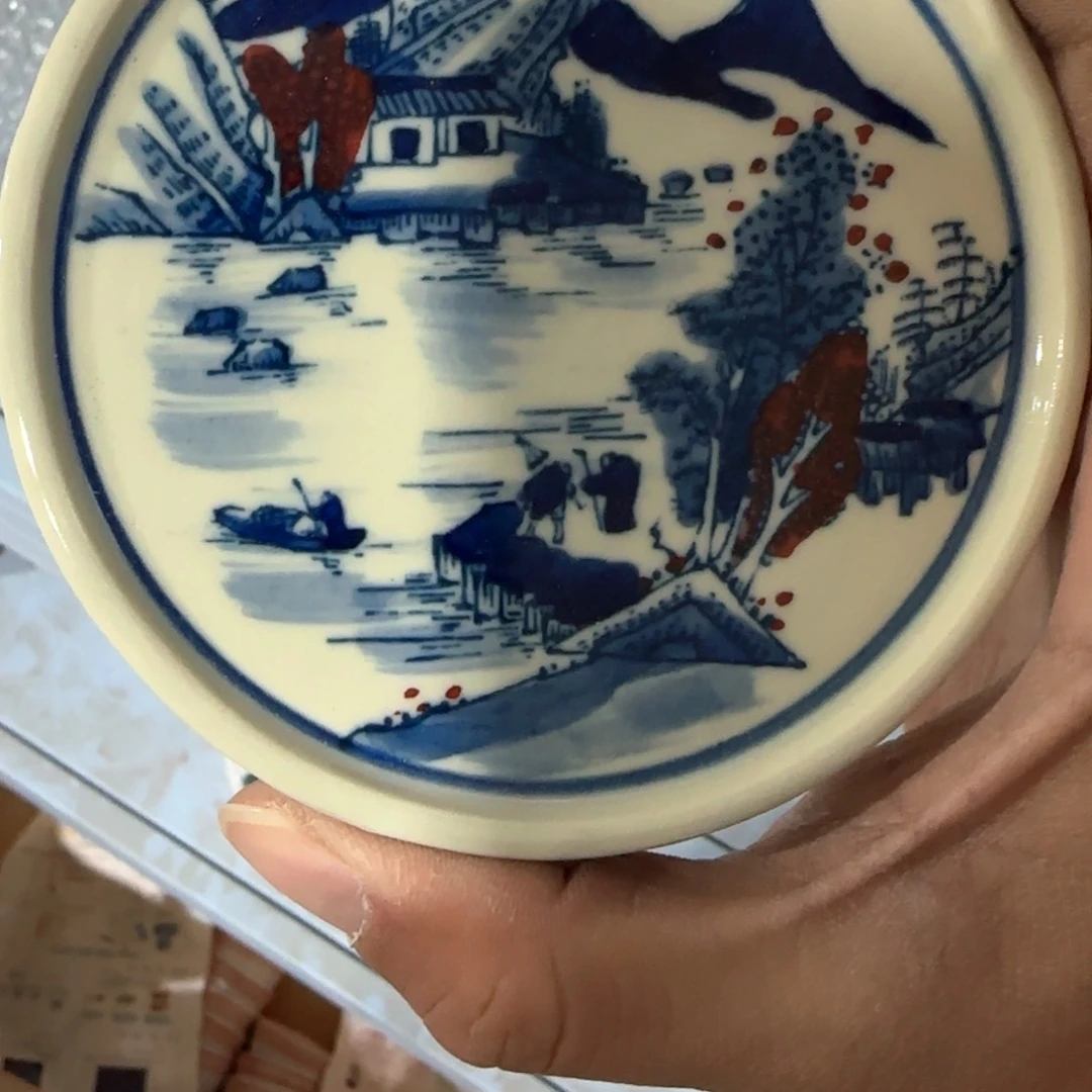 瓷片摆件手绘瓷器全部处理