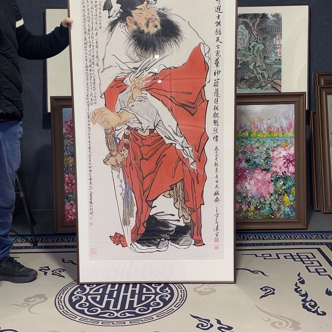 叽***咕国画手绘画作品带框80/160