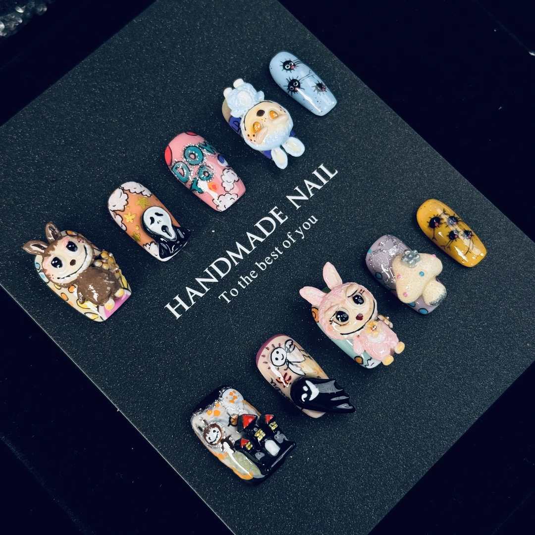 【拉布布莫莫】重工娃娃头高级感显白精致纯手工穿戴甲